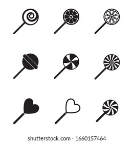 lollipop icon, candy icons set