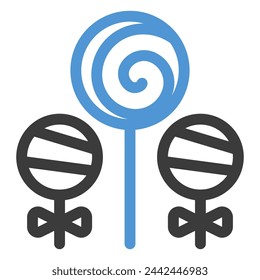lollipop icon in color line style