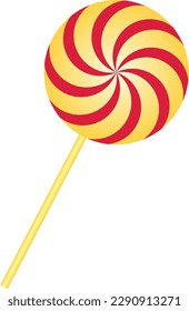 Lollipop icon design concept. Hard candy on a stick vector templates.