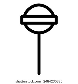 Diseño de icono de piruleta en estilo relleno y contorneado