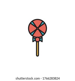 lollipop icon filled outline vector design full color. isolated on white background