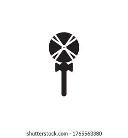 lollipop icon glyph design vector illustration. isolated on white background