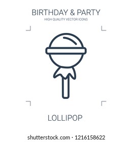 lollipop icon. high quality line lollipop icon on white background. from birthday party collection flat trendy vector lollipop symbol. use for web and mobile