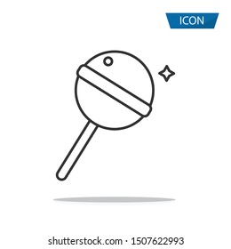 
Lollipop icon isolated on white background.