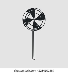 Lollipop icon. Lollipop icon isolated on white background. Vector illustration