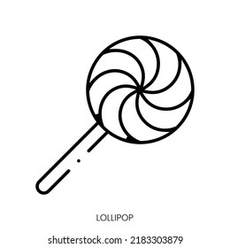 lollipop icon. Linear style sign isolated on white background. Vector illustration