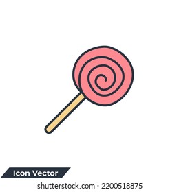 lollipop Symbol Logo, Vektorgrafik. spiralförmige Symbol-Vorlage für Grafik- und Webdesign-Kollektion