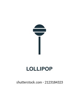 Lollipop icon. Monochrome simple Lollipop icon for templates, web design and infographics