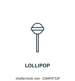 Lollipop icon. Monochrome simple Lollipop icon for templates, web design and infographics