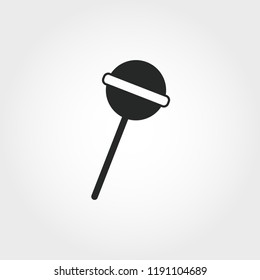 Lollipop icon. Monochrome style design from baby things collection. UI. Pixel perfect simple pictogram lollipop icon. Web design, apps, software, print usage.