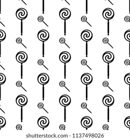 Lollipop Icon Seamless Pattern, Lollipop Vector Art Illustration