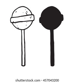 Lollipop Icon set isolated on background.