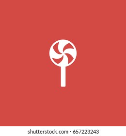 Lollipop Icon. Sign Design. Red Background