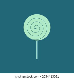 Lollipop icon sign flat illustration