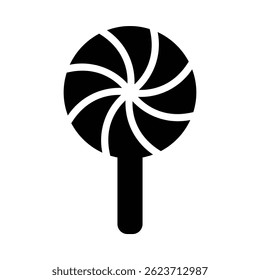 Lollipop Icon in Solid Style