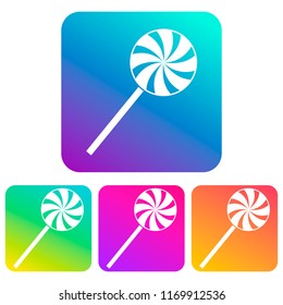 Lollipop icon in the square with a gradient.