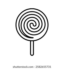 lollipop icon symbol in black white isolated