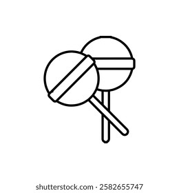 lollipop icon symbol in black white isolated