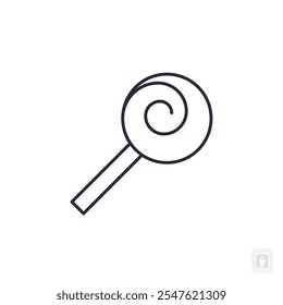 Ícone pirulito. Símbolo de pirulito para conceito móvel e web design. Ícone de vetor, Ilustração de logotipo, Gráficos de vetor