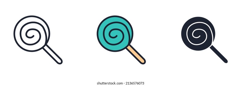 lollipop icon symbol template for graphic and web design collection logo vector illustration