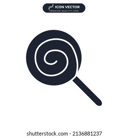 plantilla de símbolo de icono lollipop para colección de diseño gráfico y web ilustración vectorial