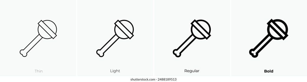 lollipop icon. Thin, Light Regular And Bold style design isolated on white background