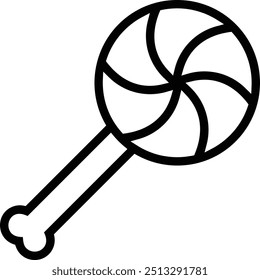 lollipop icon. Thin linear style design isolated on white background