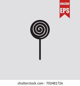 Lollipop icon in trendy isolated on grey background.Vector illustration.