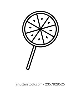 Vector de iconos de la lista de espera. Señal de ilustración de caramelo. Símbolo dulce o logotipo.