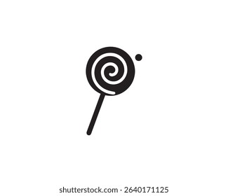 Lollipop icon vector design art illustration