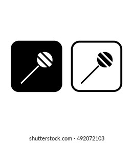 Lollipop icon vector illustration. Black and white