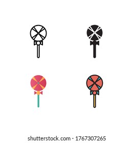 lollipop icon vector illustration with different style design. isolated on white background