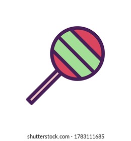 lollipop icon vector illustration filled outline style. food icon set.