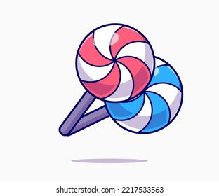 lollipop icon vector illustration. flat cartoon style. on a white background.