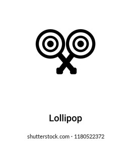 Lollipop icon vector isolated on white background, logo concept of Lollipop sign on transparent background, filled black symbol