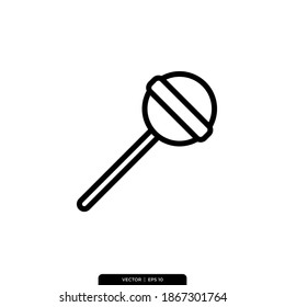 plantilla de logotipo vectorial de icono lollipop en estilo de moda