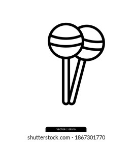 lollipop icon vector logo template in trendy style