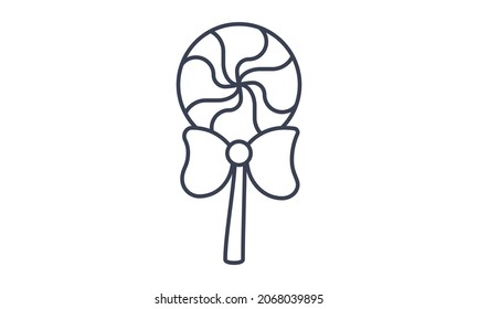 Lollipop icon vector sign and symbol isolated on white background, Lollipop logo concept