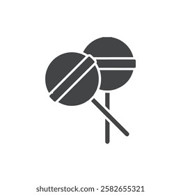 lollipop icon vector symbol black and white