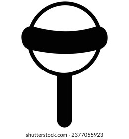 Icono de Lollipop con ilustración de material vectorial de fondo blanco