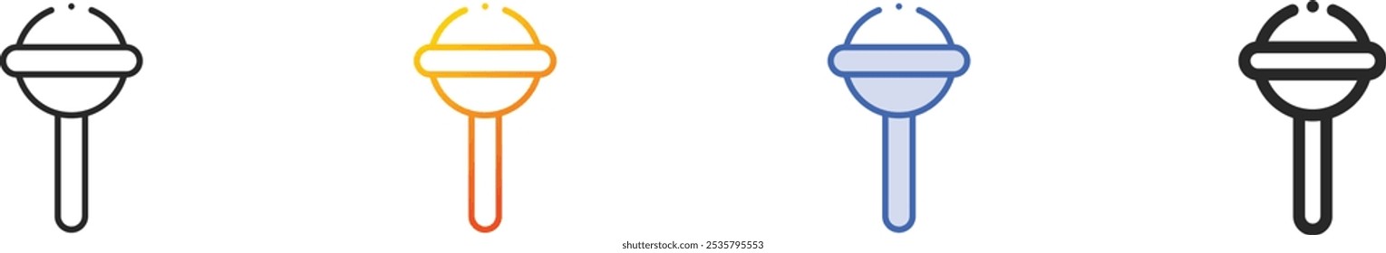 lollipop icon.Thin Linear, Gradient, Blue Stroke and bold Style Design Isolated On White Background