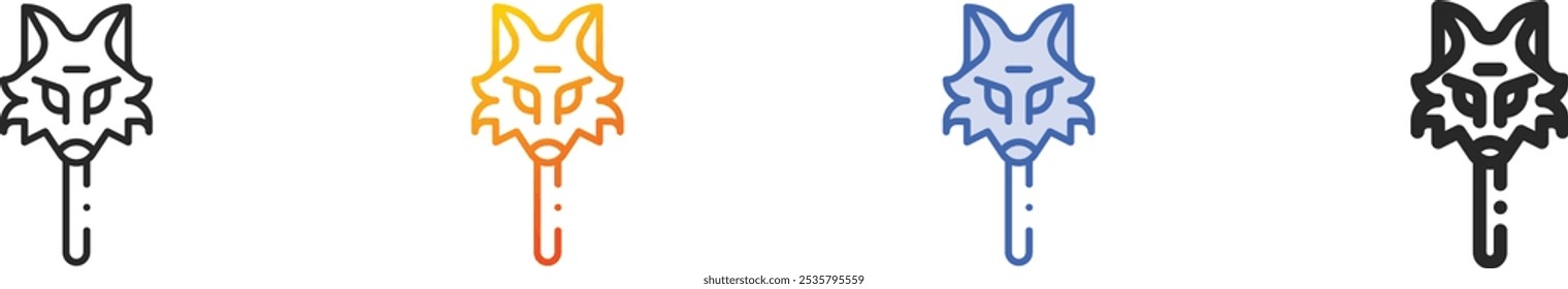 lollipop icon.Thin Linear, Gradient, Blue Stroke and bold Style Design Isolated On White Background