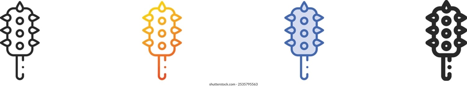 lollipop icon.Thin Linear, Gradient, Blue Stroke and bold Style Design Isolated On White Background