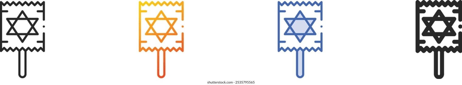 lollipop icon.Thin Linear, Gradient, Blue Stroke and bold Style Design Isolated On White Background