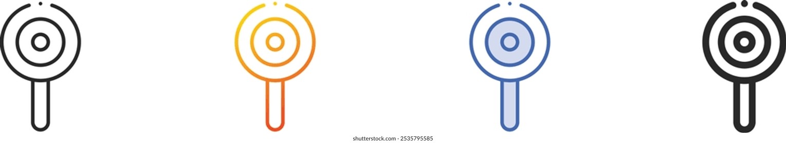 lollipop icon.Thin Linear, Gradient, Blue Stroke and bold Style Design Isolated On White Background