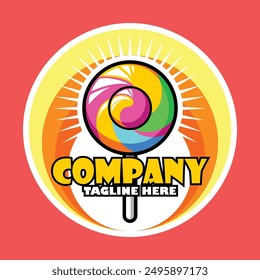 Lollipop illustration design for branding needs, stickers, fun sweeteners