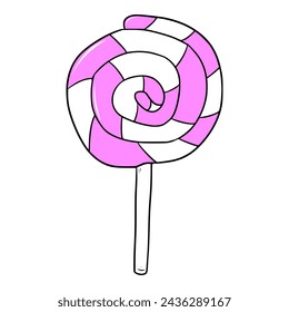 lollipop illustration hand drawn colored vector	
