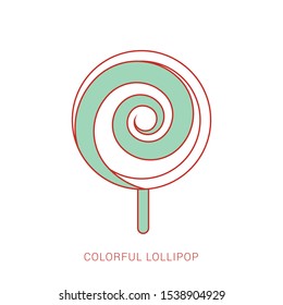 Lollipop Isolated on White Background.