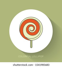 Lollipop Isolated on White Background.