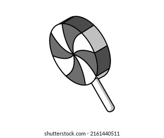 Lollipop isometric design icon. Vector web illustration. 3d colorful concept